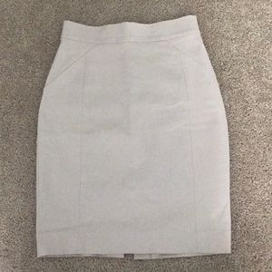 Cream pencil skirt